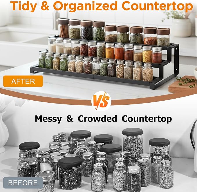 3-Tier Spice Rack Organizer for Kitchen Cabinet or Pantry, Seasoning Organizer - Image 4