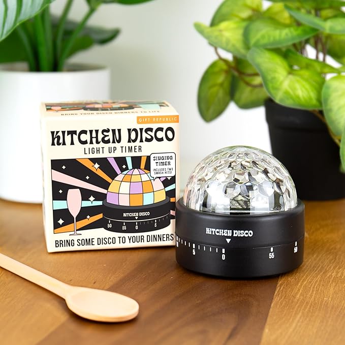 Gift Republic Kitchen Disco Light Up Timer – 60-Minute Countdown, Plays 2 Disco - Image 2
