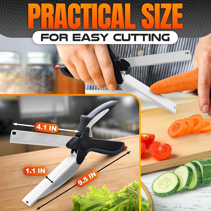 Cutting Board Scissors - 2 In 1 Kitchen Scissors - Image 2