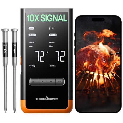 ThermoMaven Wireless Bluetooth Smart Meat Thermometer: Standalone Base by ThermoMaven
