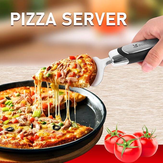 MSY BIGSUNNY Pie Server Cake Server Stainless Steel Pizza Server - Image 2