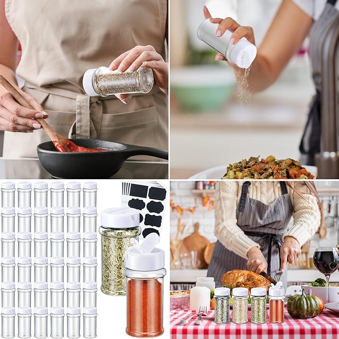 Eccliy 36 Pack 3 oz Clear Plastic Spice Jars - Image 5