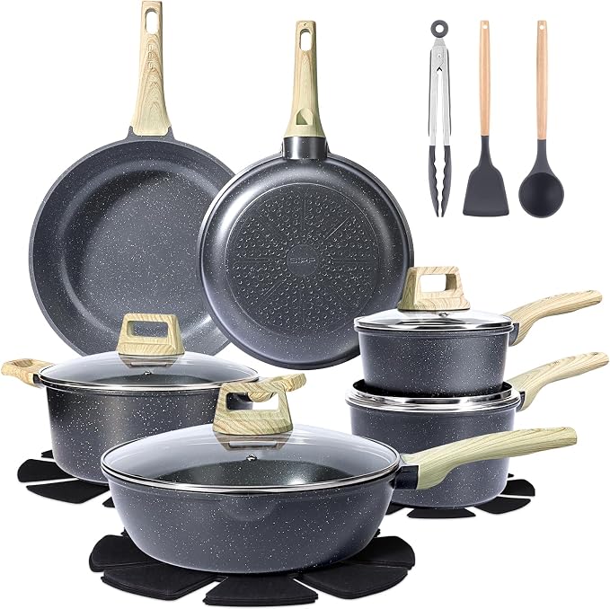GiPP Ceramic Pots and Pans Set Non Stick by GiPP