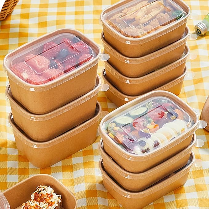 DI QIU REN 50-Pack 22oz Paper Bowls, Disposable Food Containers - Image 9