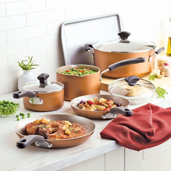 Farberware Cookstart DiamondMax Nonstick Cookware/Pots and Pans Set, Dishwasher - Image 9