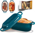 4.6-Quart Oval Dutch Oven for Bread Baking, 2 in 1 Enameled Cast Iron Bread Pan by Bakethewarmthoflife