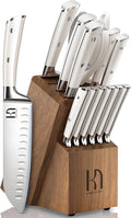 KnifeSaga Kitchen Knife Set Premium, Japanese High Carbon Stainless Steel 15 by PushBoundariesforSharpness