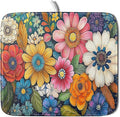 Giwawa Boho Flower Dish Drying Mat, Colorful Floral Leaf Dish Drainer Mats by Giwawa