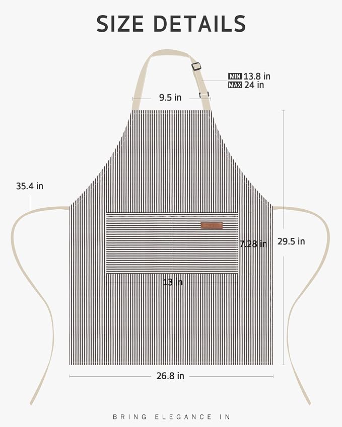Syntus Chef Apron for Men Women Kitchen Cooking Apron - Image 2