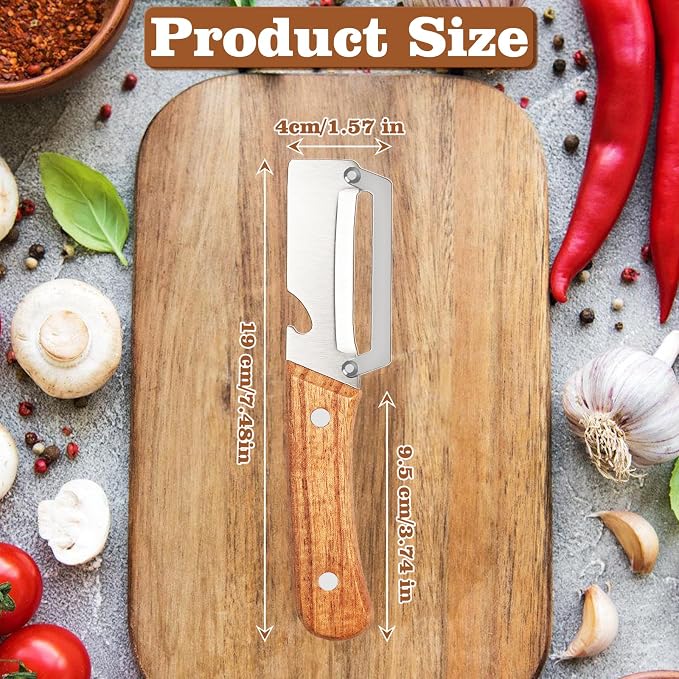 2 Pcs Multifunctional Vegetable Peeler, Stainless Steel Blade Peeler - Image 2