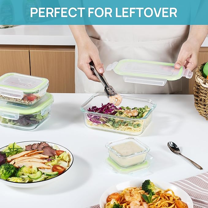 Vtopmart 8 Pack Glass Food Storage Containers - Image 5