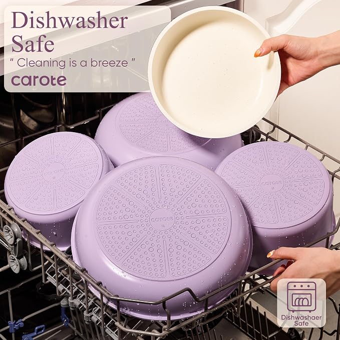 CAROTE Pots and Pans Set Non Stick, Cookware Sets, Oven/Fridge Safe, Space - Image 7