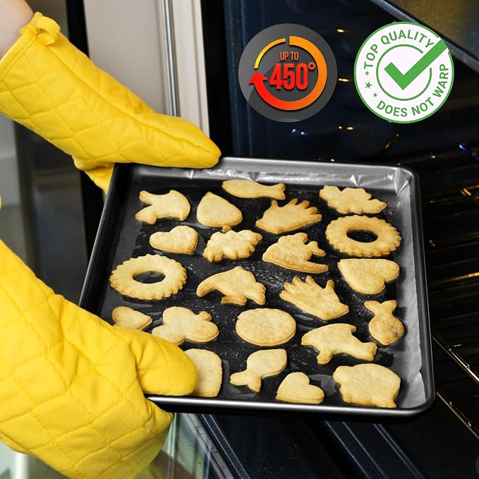 NutriChef 2-Piece XL Mega Cookie Sheet Baking Pans Set - Image 2