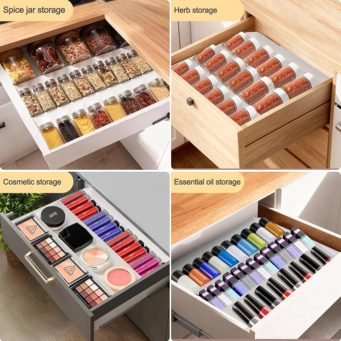 GOENDR Metal Spice Drawer Organizer, 4 Tier Spice Rack - Image 7