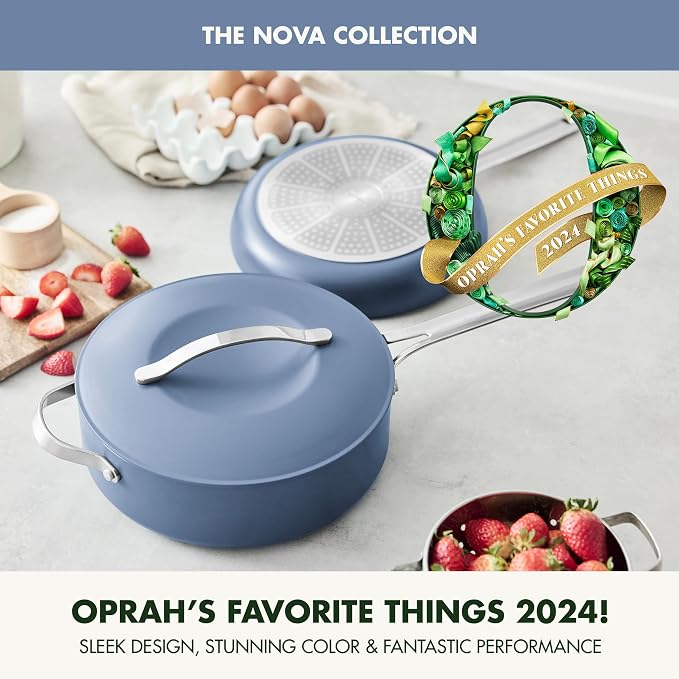 GreenPan Nova 10” Frying Pan Skillet and 4.37QT Sauté Pan - Image 2