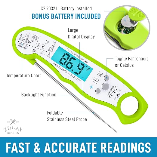 Zulay Instant Read Food Thermometer - Image 2