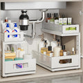 2 Pack Under Sink Organizer With Next-Gen Ball-Bearing Slides,2-Tier