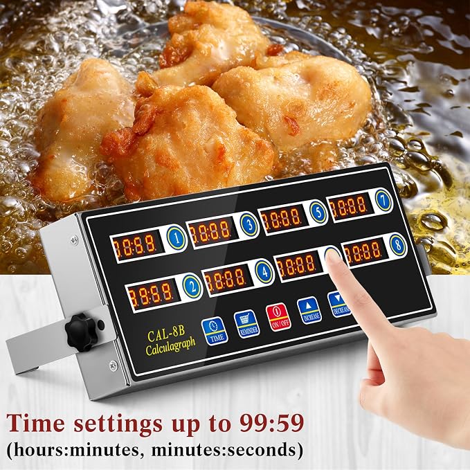 Relaxweex 1 Pack Commercial 8 Channel Digital Kitchen Timer, Wall Mount or - Image 4