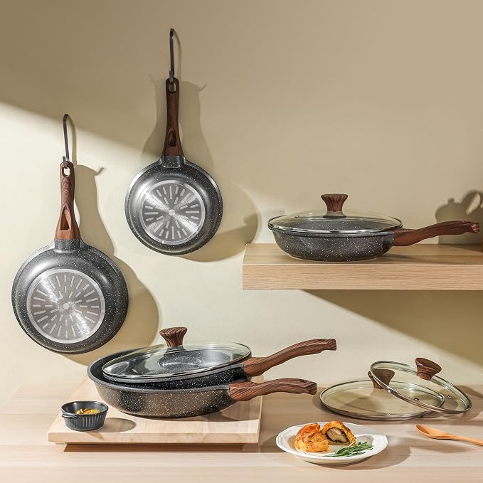 SENSARTE Nonstick Frying Pan Skillet, Swiss Granite Coating Omelette Pan - Image 9