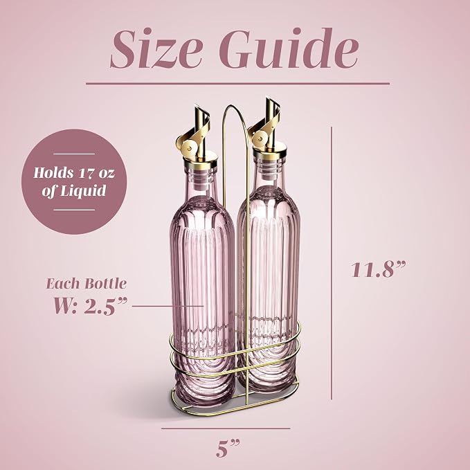 COOK WITH COLOR Glass Olive Oil Bottle Dispenser - Image 5