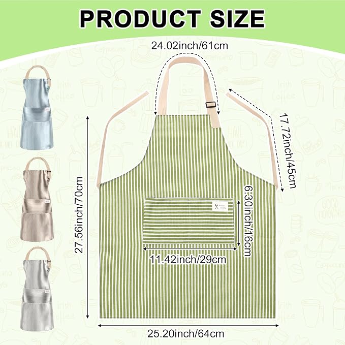 Janmercy 24 Pcs Aprons for Women Men - Image 2