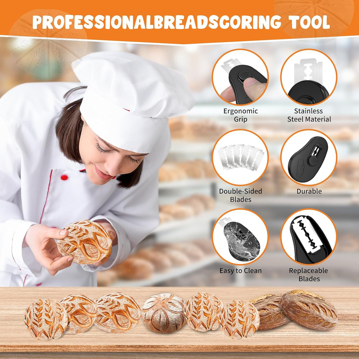 Extractable & Magnetic Bread Lame Dough Scoring Tool - Professional