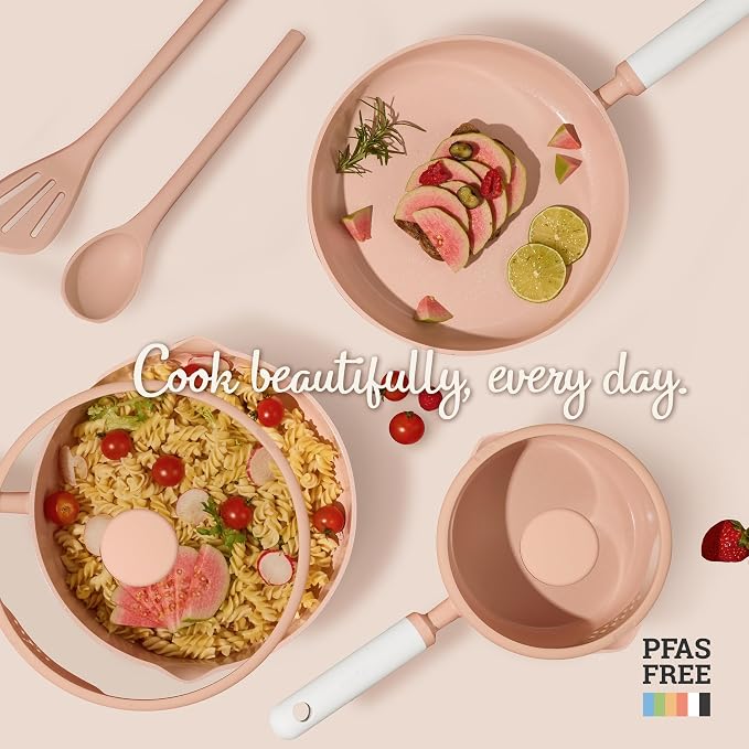 CAROTE Ceramic Cookware Set Nonstick, Non-Toxic & PFAS-Free, Dishwasher - Image 7