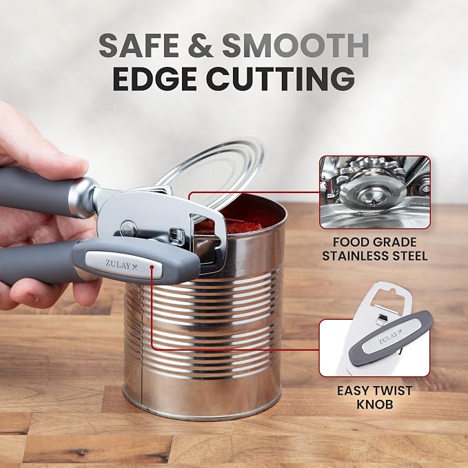 Zulay Kitchen Heavy Duty Stainless Steel Can Opener Manual - Image 4