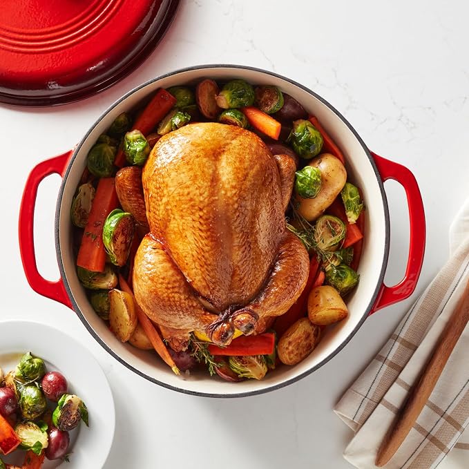 Amazon Basics Enameled Cast Iron Dutch Oven Pot - Image 5