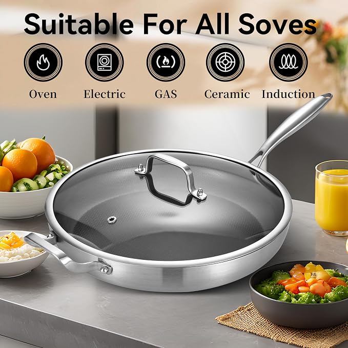 13-Inch Nonstick Hybrid Frying Pan - Image 5