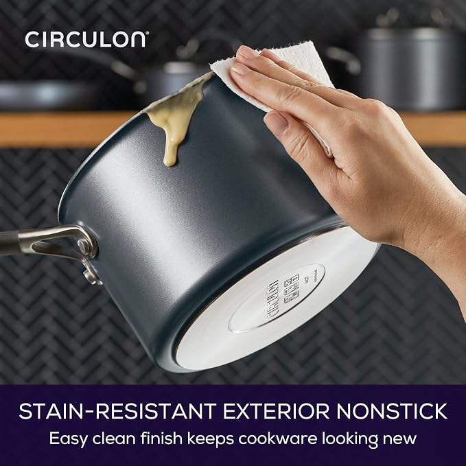 Circulon A1 Series w/ ScratchDefense Nonstick Induction Straining Sauce Pan - Image 10