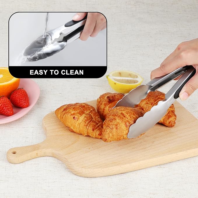 Hotec Mini Stainless Steel Kitchen Tongs - Image 7