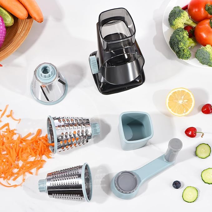 Rotary Cheese Grater with Handle Kitchen Shredder Slicer Grater Slicer Ice - Image 8