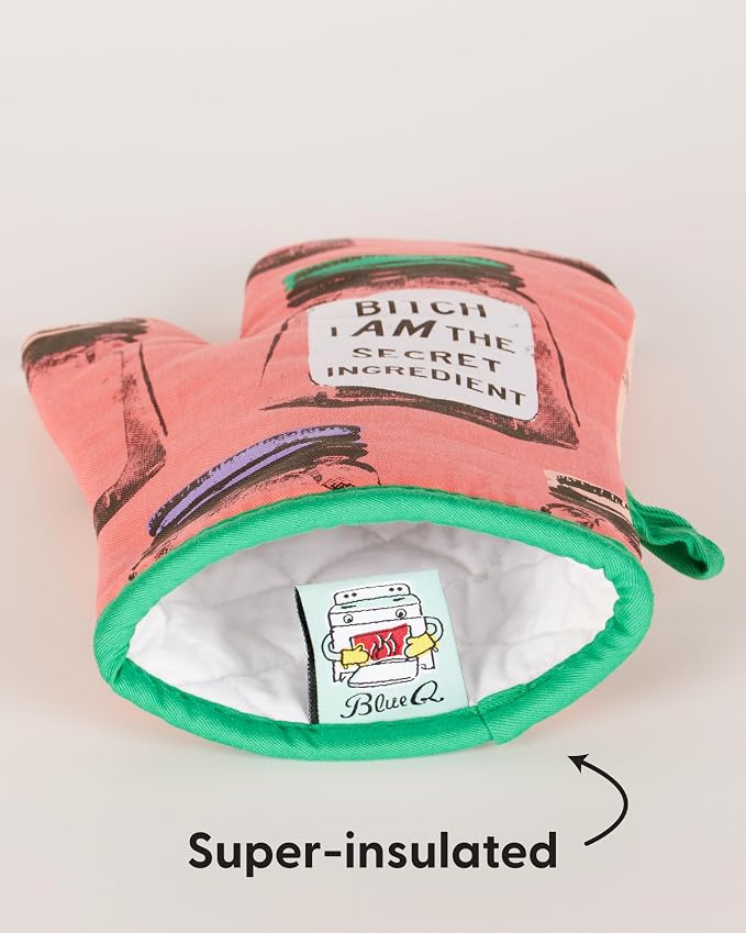 Blue Q B*tch I Am The Secret Ingredient Funny Oven Mitts, Home Kitchen Gifts - Image 4