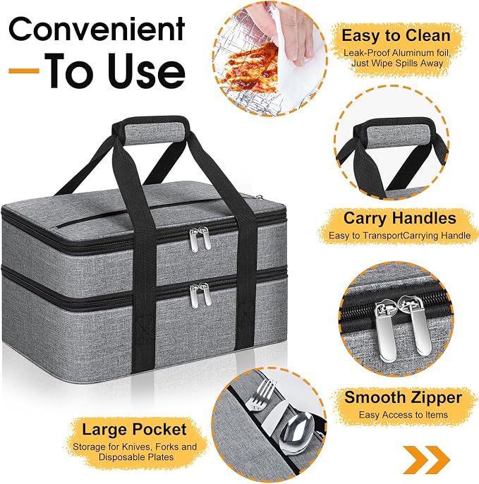 Double Insulated Casserole Carrier, Portable Casserole Carrier - Image 3