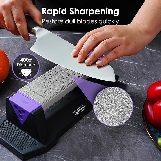3-Sided Diamond Sharpening Stone 400/1000/8000 Grit Whetstone - Image 2