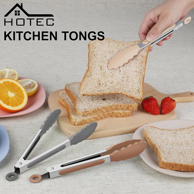 Hotec Mini Silicone Kitchen Tongs - Image 4