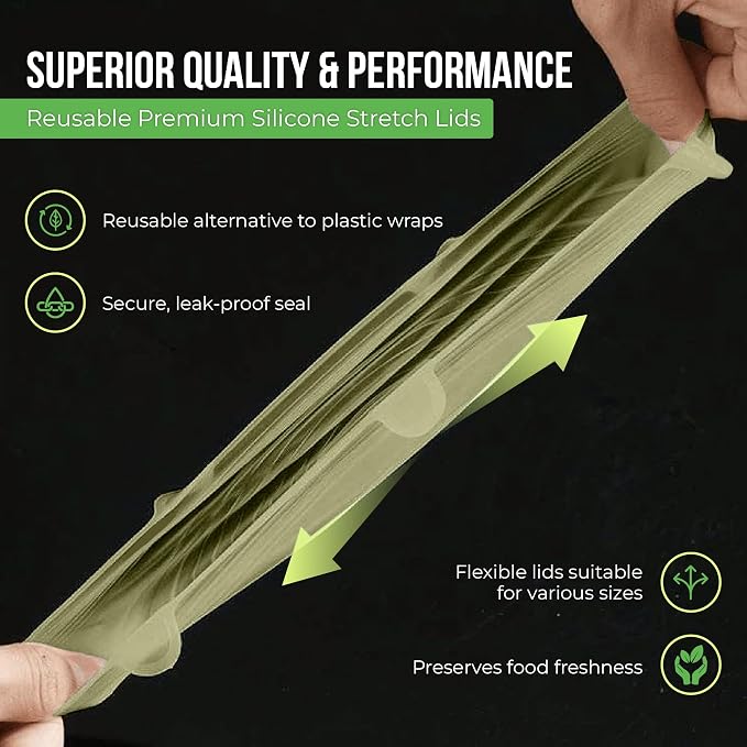 Reusable Silicone Stretch Lids for Food Storage in Fridge - Image 5