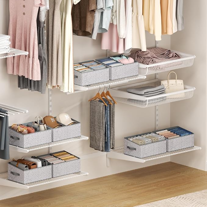 DIMJ Large Closet Shelf Organizer Bins 6 Packs - Image 5