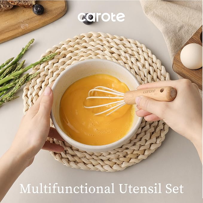 CAROTE Silicone Cooking Utensils Set, Kitchen Utensils Set 10 Pcs - Image 5