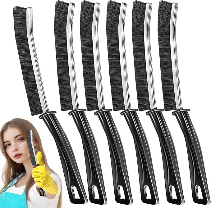 6Pcs Hard-bristled Crevice Cleaning Brush, Bathroom Cleaner Tools by BSFRNF