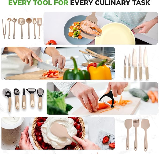NutriChef 75-Piece Non-Stick Pots and Pans Set, Complete Ceramic Cookware Set - Image 5