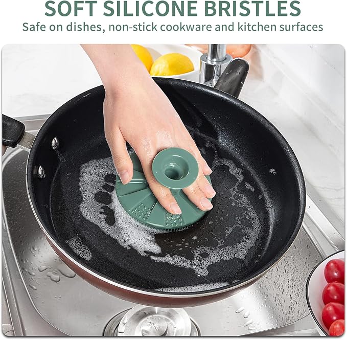 Silicone Sponge, BEAUTAIL Non-Scratch Scrub Sponges, - Image 3