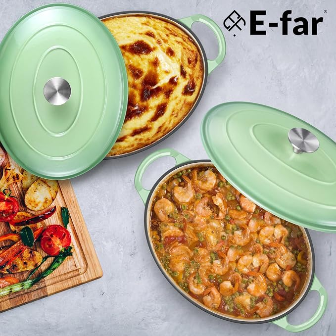 E-far 7QT Oval Dutch Oven Pot - Image 8