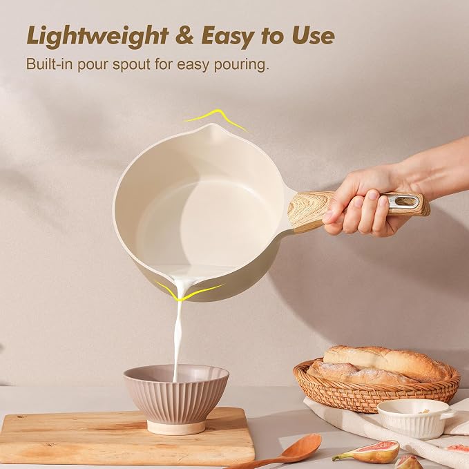 SENSARTE 2.0 & 3.0 Quart Ceramic Sauce Pan Sets - Image 7