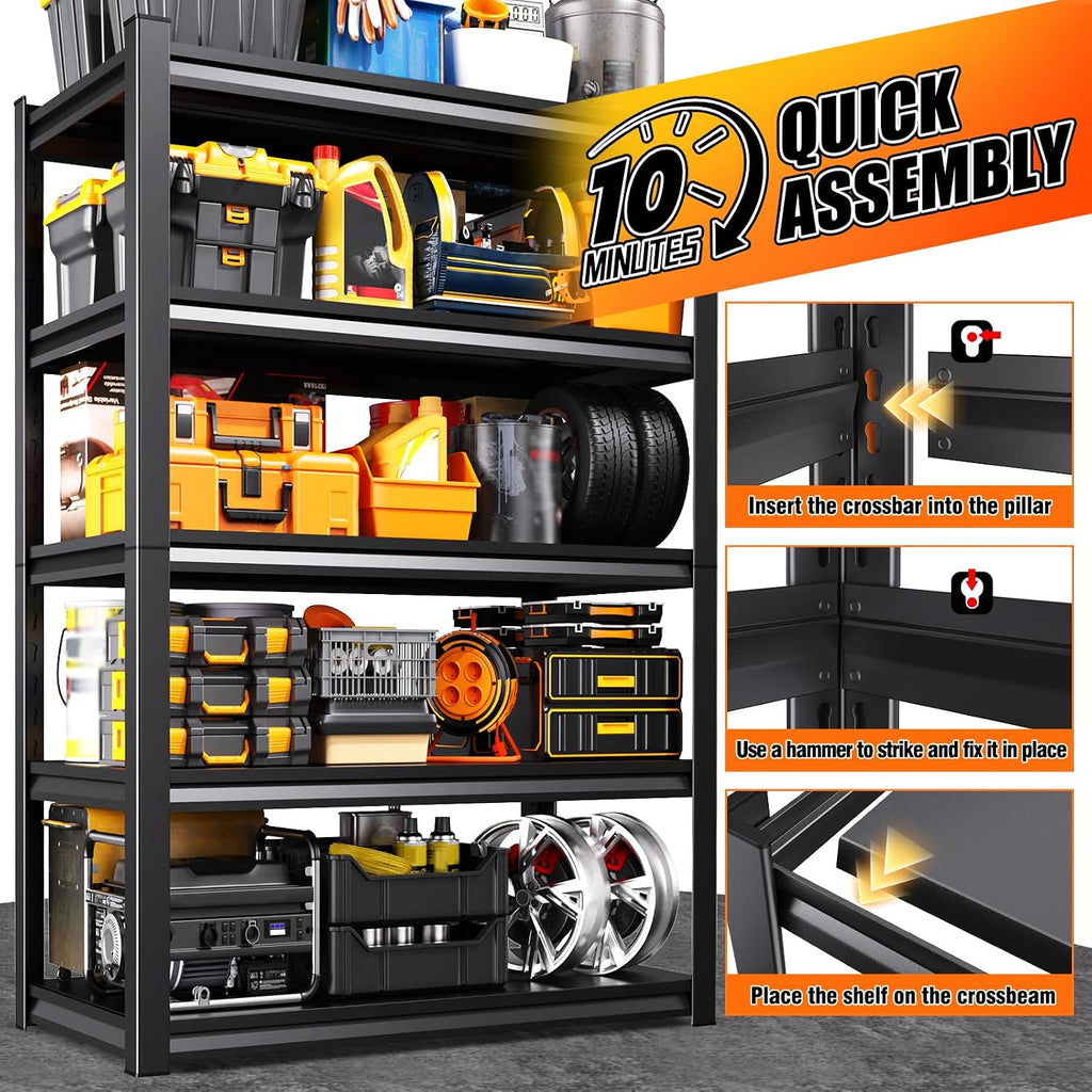 72''H 35''W Storage Shelves Garage Shelving,Adjustable Garage