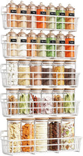 Mystozer 5 Pack Spice Rack Seasoning Organizer Wall Mount, Kitchen Organization by Mystozer