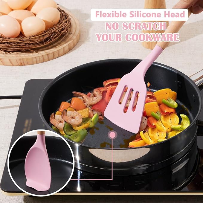 E-far Silicone Cooking Utensils Set, 10-Piece Kitchen Utensils Set - Image 3