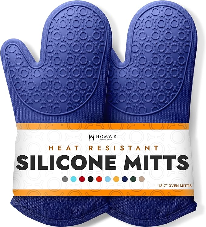BPA-Free Soft Silicone Oven Mitts by HOMWE