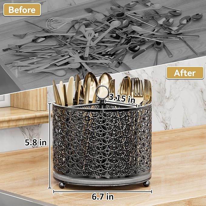 OVICAR 360° Rotating Utensil Holder Caddy - Image 5